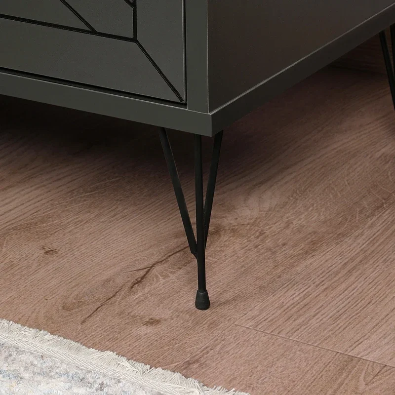 Noptiera Luna antracit cu design modern si spatiu de depozitare [12]