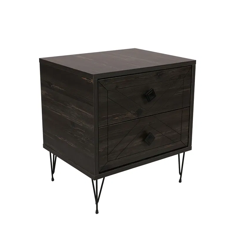 Noptiera Luna Maro Inchis cu picioare inalte si design clasic [4]