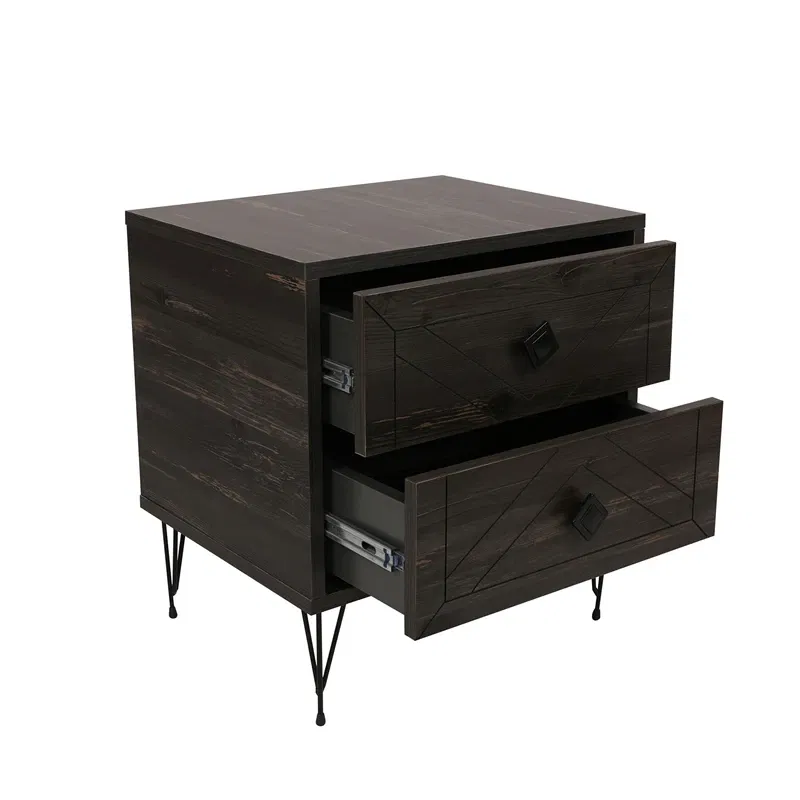 Noptiera Luna Maro Inchis cu picioare inalte si design clasic [7]