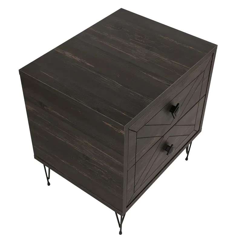 Noptiera Luna Maro Inchis cu picioare inalte si design clasic [9]