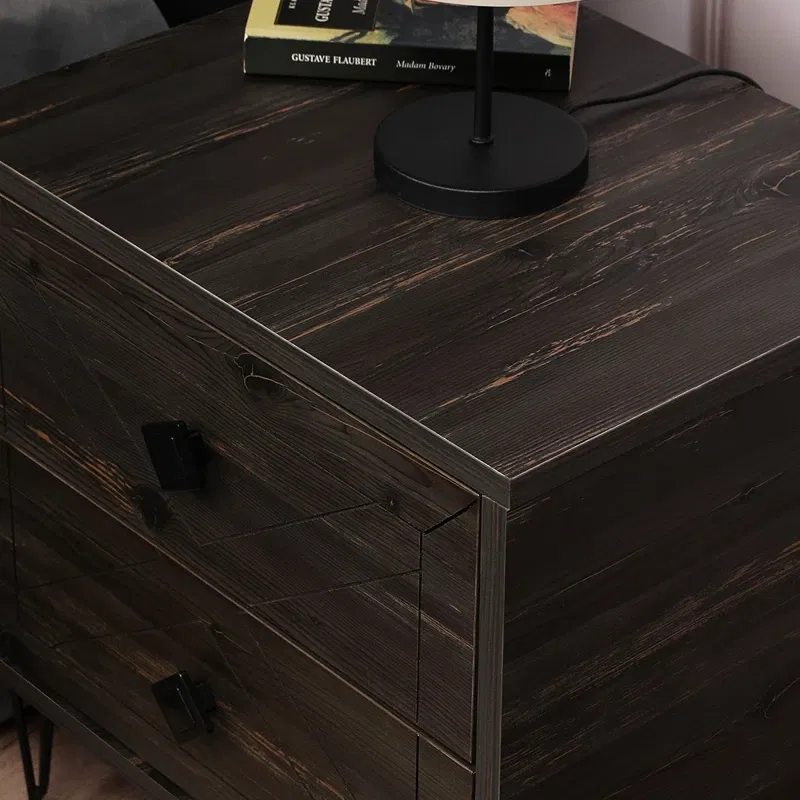 Noptiera Luna Maro Inchis cu picioare inalte si design clasic [12]