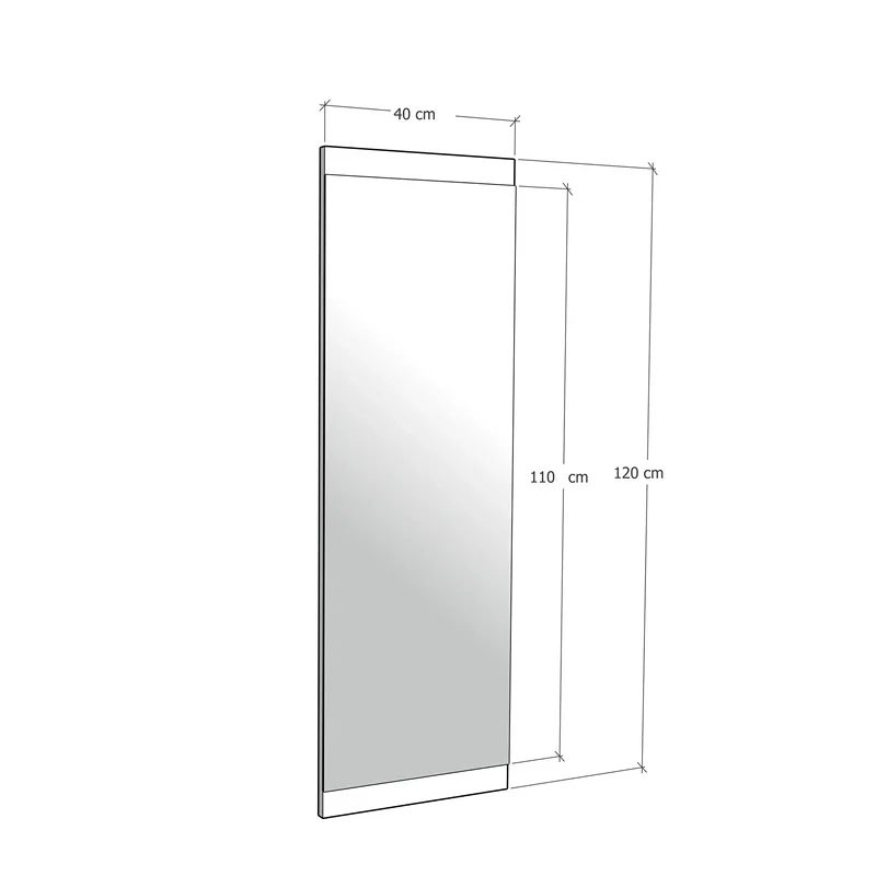Oglinda Basic cu rama neagra, rectangulara, ajustabila orizontal si vertical [6]