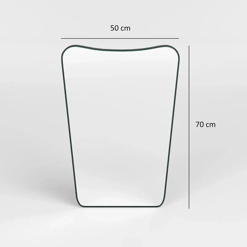 Oglinda Bella Donna cu rama neagra, contur ondulat, stil modern [6]