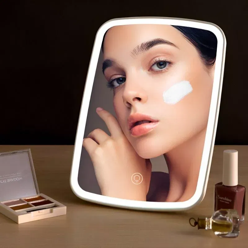 Oglinda make up de birou cu 33 led-uri si reincarcare USB [2]