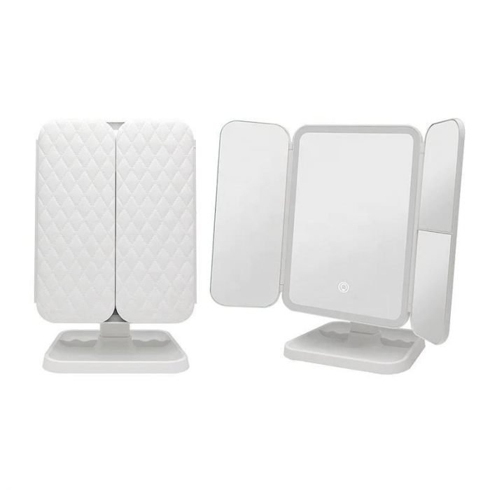 Oglinda machiaj cu LED, plianta cu touchscreen si zoom 1x/2x/3x [14]