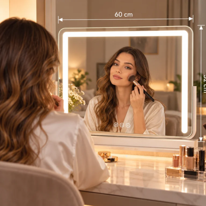Oglinda de Machiaj Glamour cu LED 60x52cm [2]