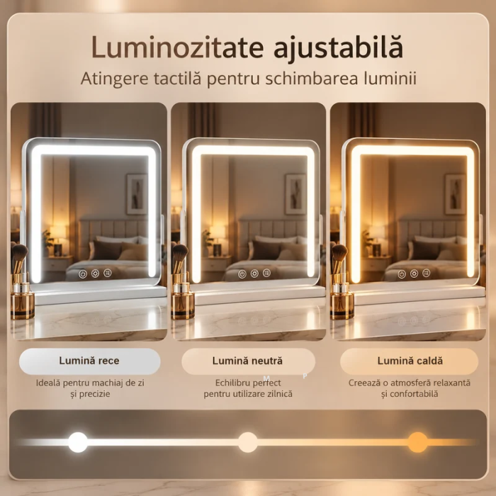 Oglinda de Machiaj Glamour cu LED 60x52cm [3]