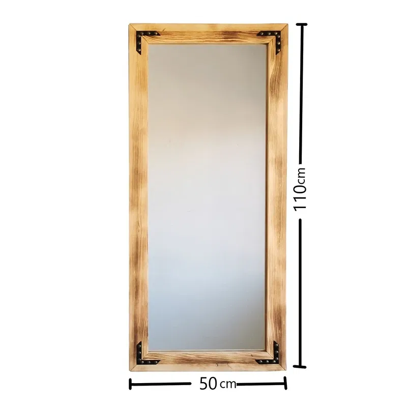 Oglinda dreptunghiulara cu rama din lemn de stejar, ajustabila [6]
