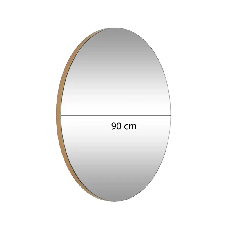 Oglinda Gold 90 aurie, design rotund, stil contemporan [6]