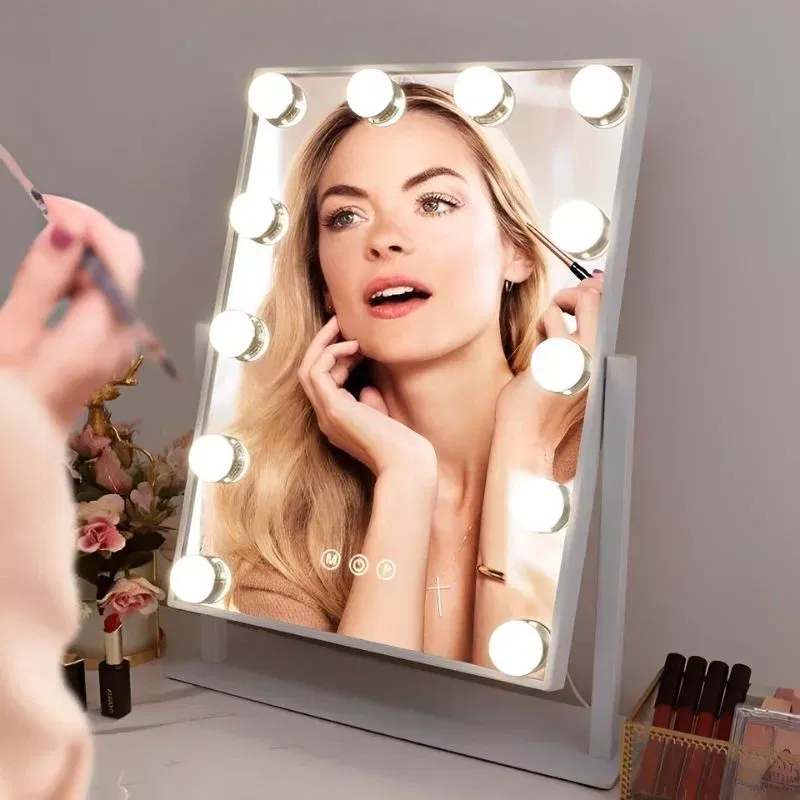 Oglinda machiaj profesionala cu 12 becuri LED Hollywood Star [1]