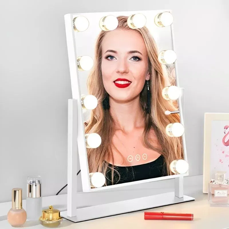 Oglinda machiaj profesionala cu 12 becuri LED Hollywood Star [6]