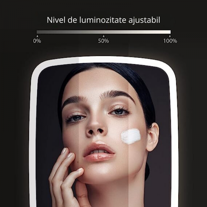 Oglinda make up de birou cu 33 led-uri si reincarcare USB [8]