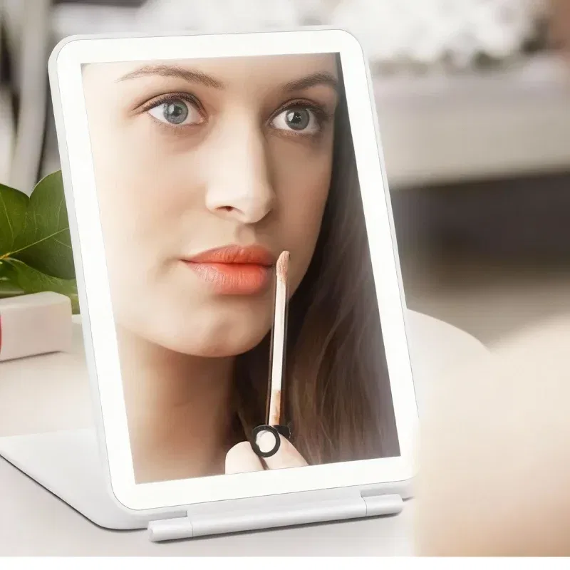 Oglinda make up de calatorie cu 72 led-uri pliabila si reincarcabila [1]