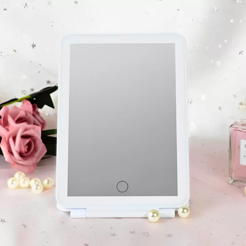 Oglinda make up de calatorie cu 72 led-uri pliabila si reincarcabila [5]