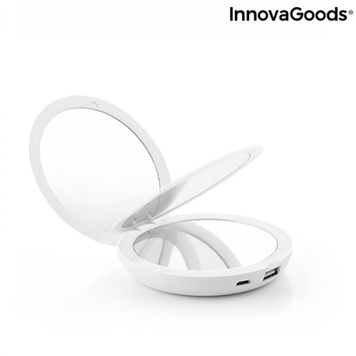 Oglinda machiaj cu becuri led si baterie externa smartphone [6]