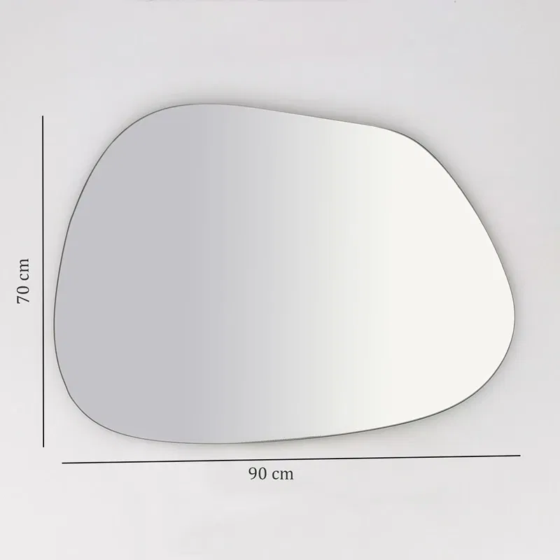 Oglinda Sohocu rama alba, design modern, forma asimetrica [9]