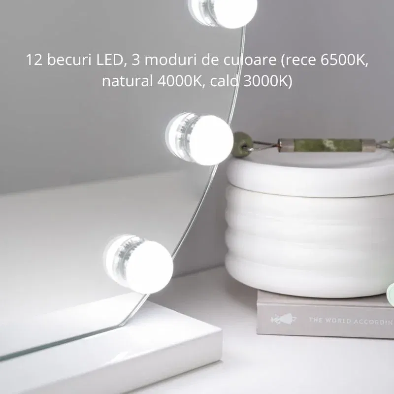Oglinda Sphere cu 12 becuri LED [4]