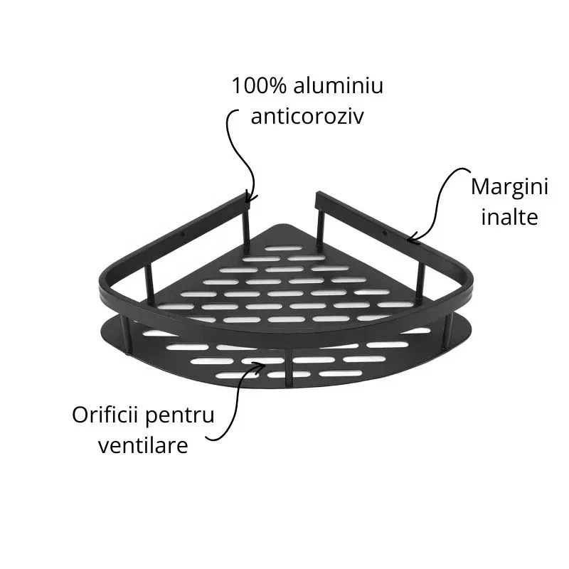 Organizator baie colt cu prindere perete [8]