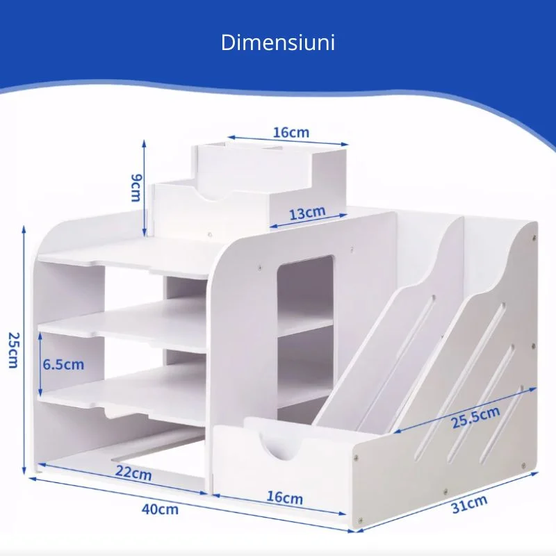 Organizator birou cu rafturi si suport carti [10]