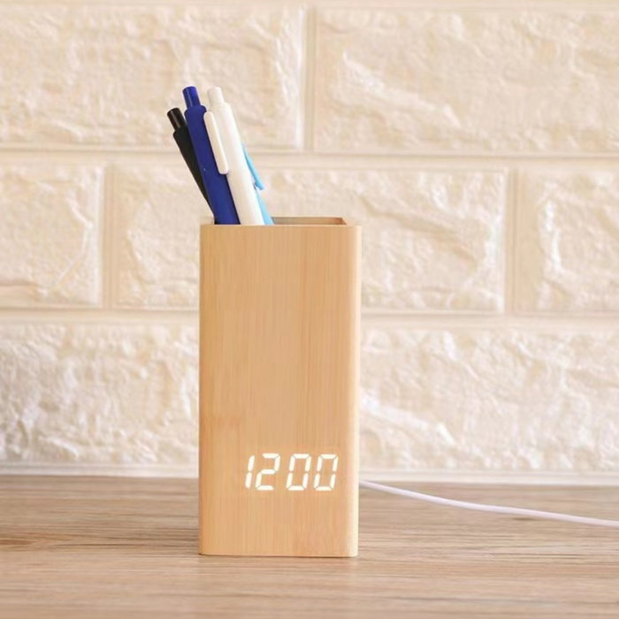 Organizator de Birou cu Ceas Digital LED [4]