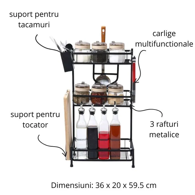 Organizator de condimente cu 3 niveluri [6]