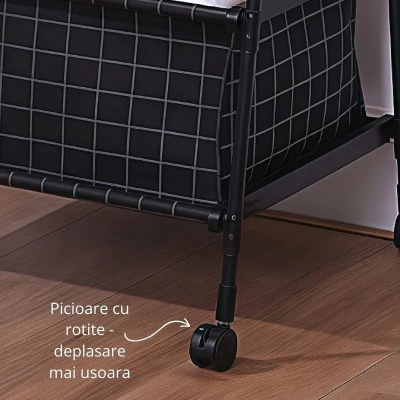 Organizator haine tip cuier pliabil cu raft [5]