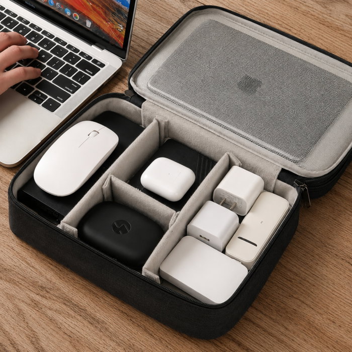 Organizator pentru cabluri cu 3 compartimente [5]