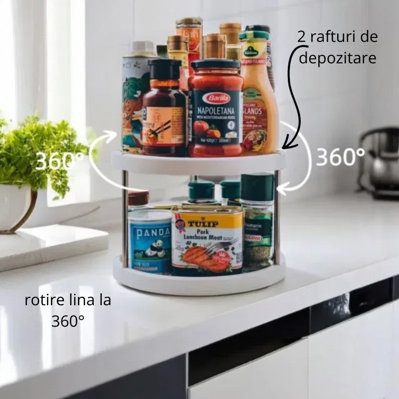 Organizator rotativ bucatarie 2 nivele [5]