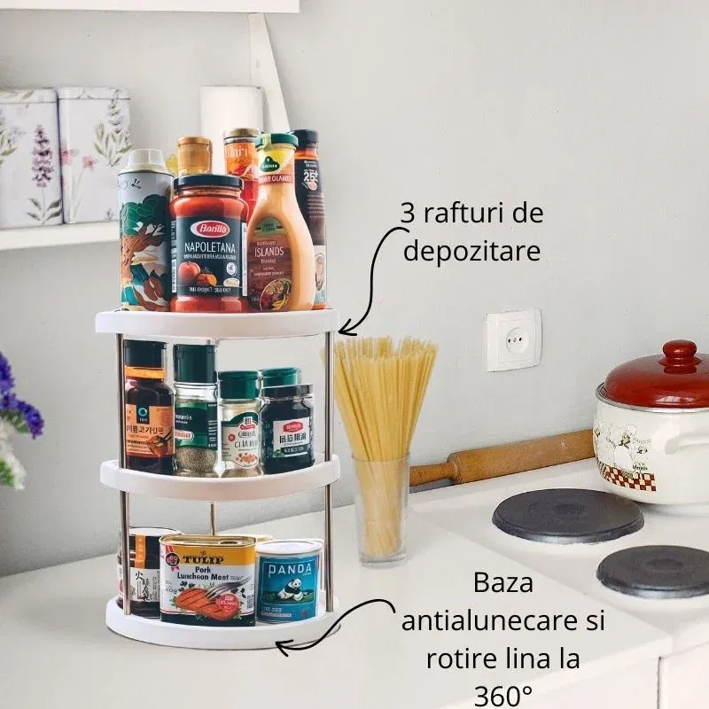Organizator rotativ bucatarie 3 nivele [4]