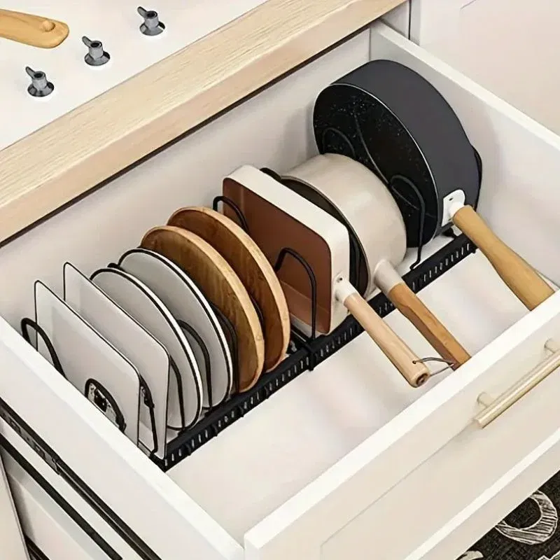 Organizator telescopic pentru capace si tigai [2]