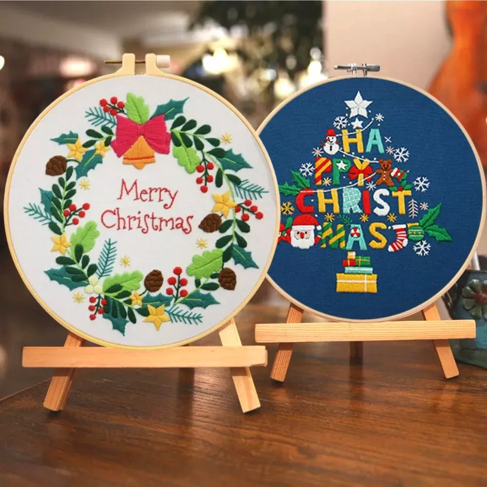 Pachet 2 Kit-uri Broderie DIY, Craciun de poveste [1]