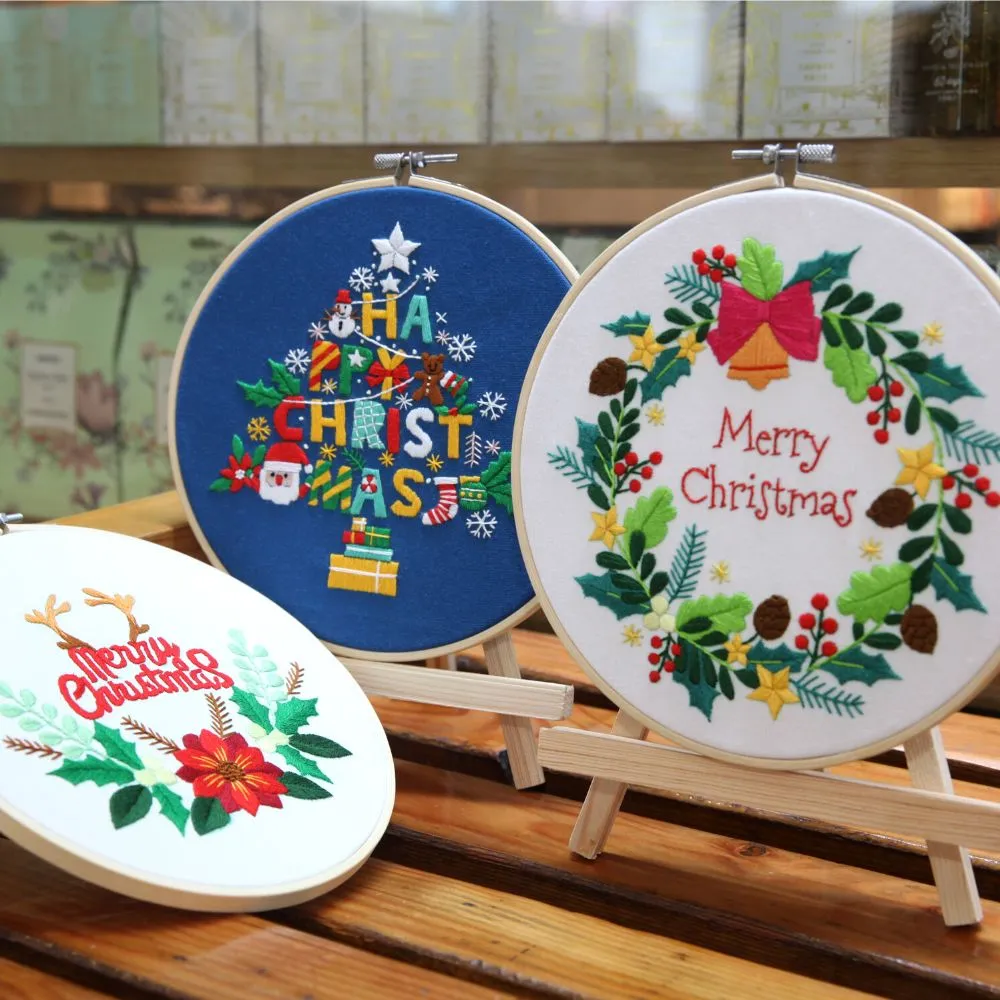 Pachet 3 Kit-uri Broderie DIY, de Craciun [3]