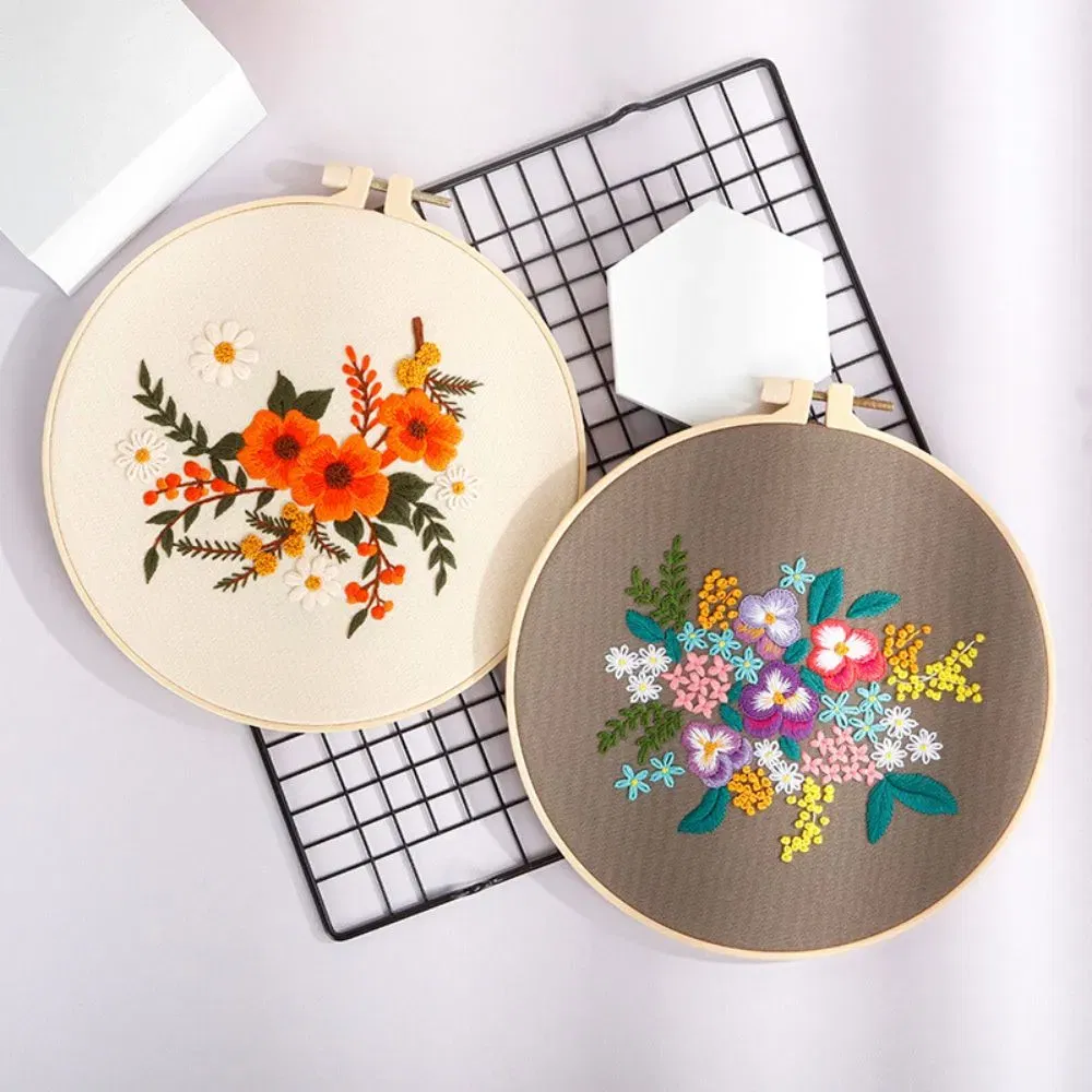 Pachet 3 Kit-uri Broderie DIY, Flori [4]