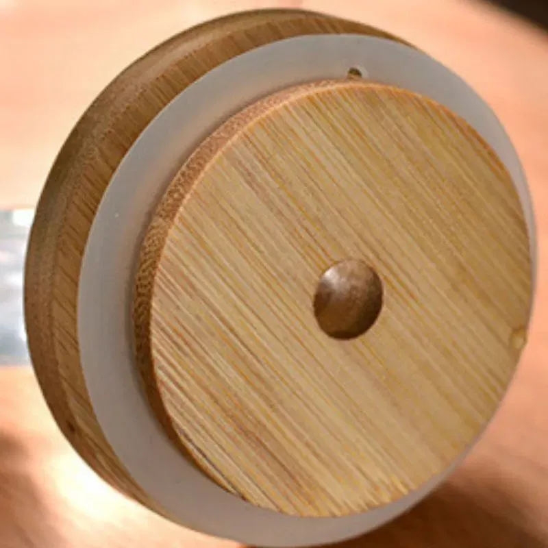 Pahar cu Capac din Lemn si Pai Reutilizabil [5]