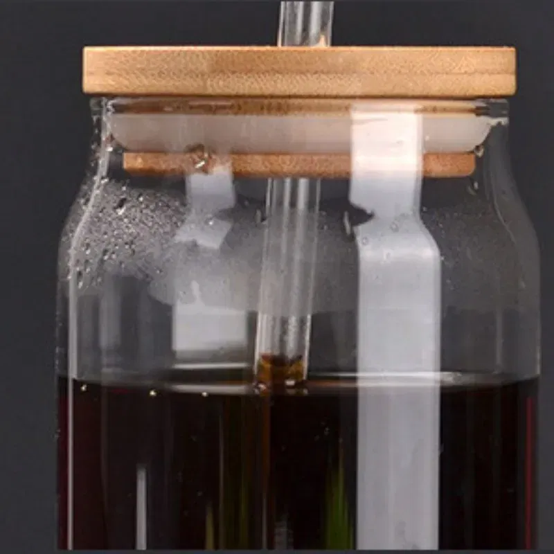 Pahar cu Capac din Lemn si Pai Reutilizabil [4]