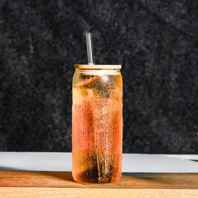 Pahar cu Capac din Lemn si Pai Reutilizabil [1]