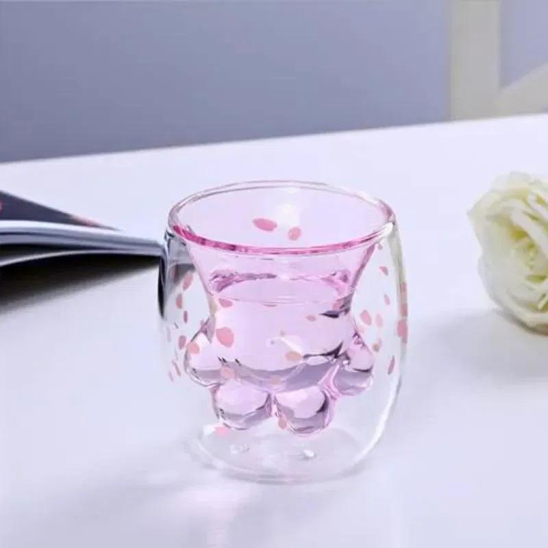 Pahar cu Pereti Dubli Kitty Paw [1]