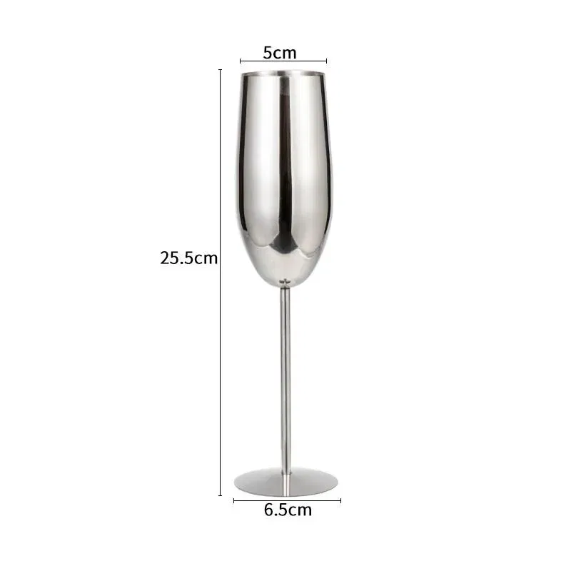 Pahar sampanie din Otel inoxidabil Silver [7]