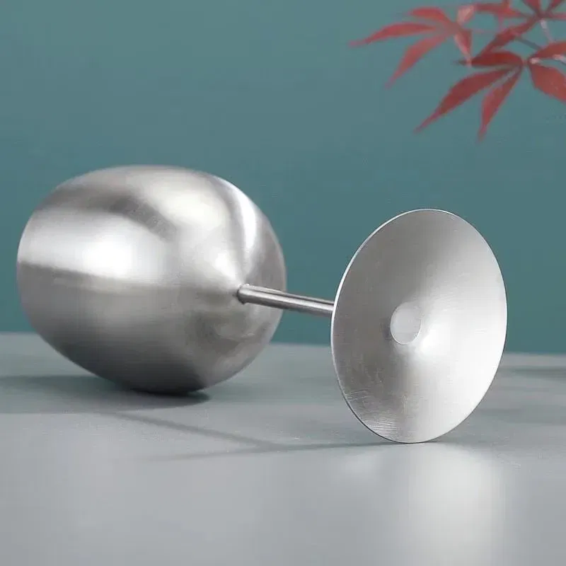 Pahar vin din Otel Inoxidabil Matte Silver [4]