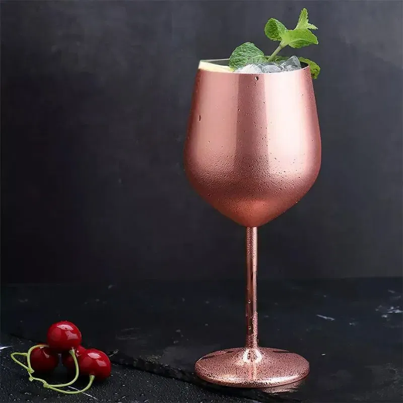 Pahar vin din Otel Inoxidabil Rose Gold [2]