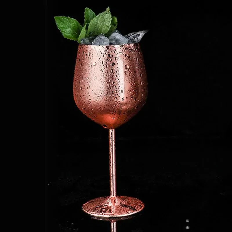 Pahar vin din Otel Inoxidabil Rose Gold [1]