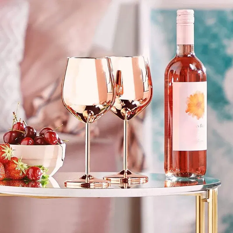 Pahar vin din Otel Inoxidabil Rose Gold [5]