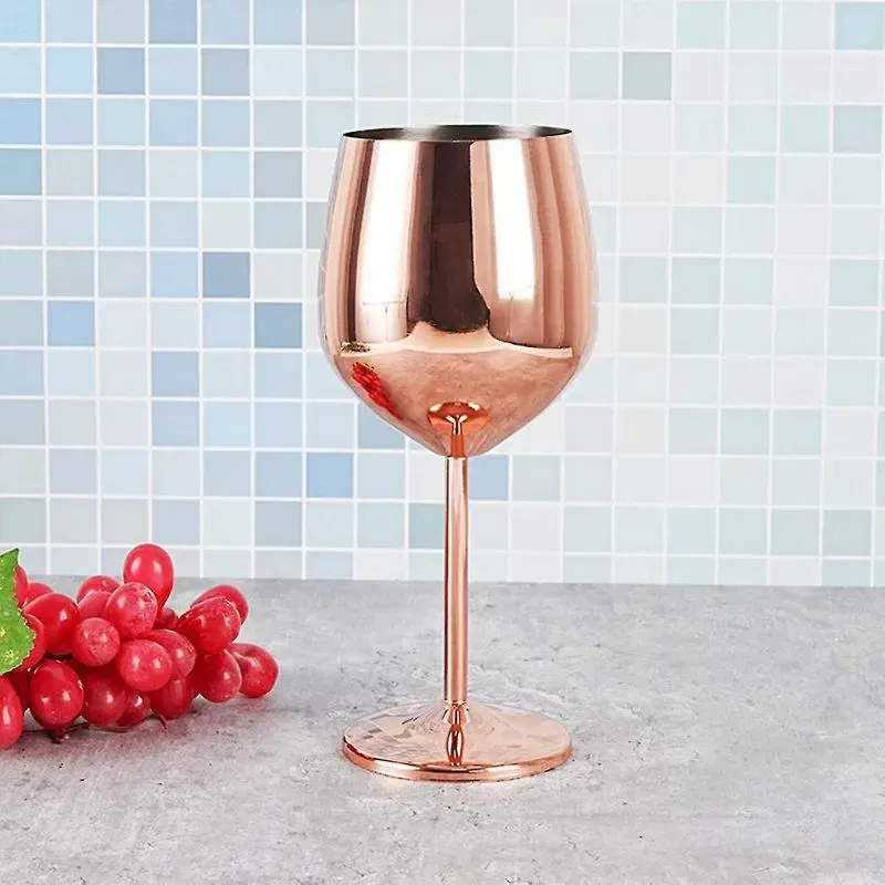 Pahar vin din Otel Inoxidabil Rose Gold [6]