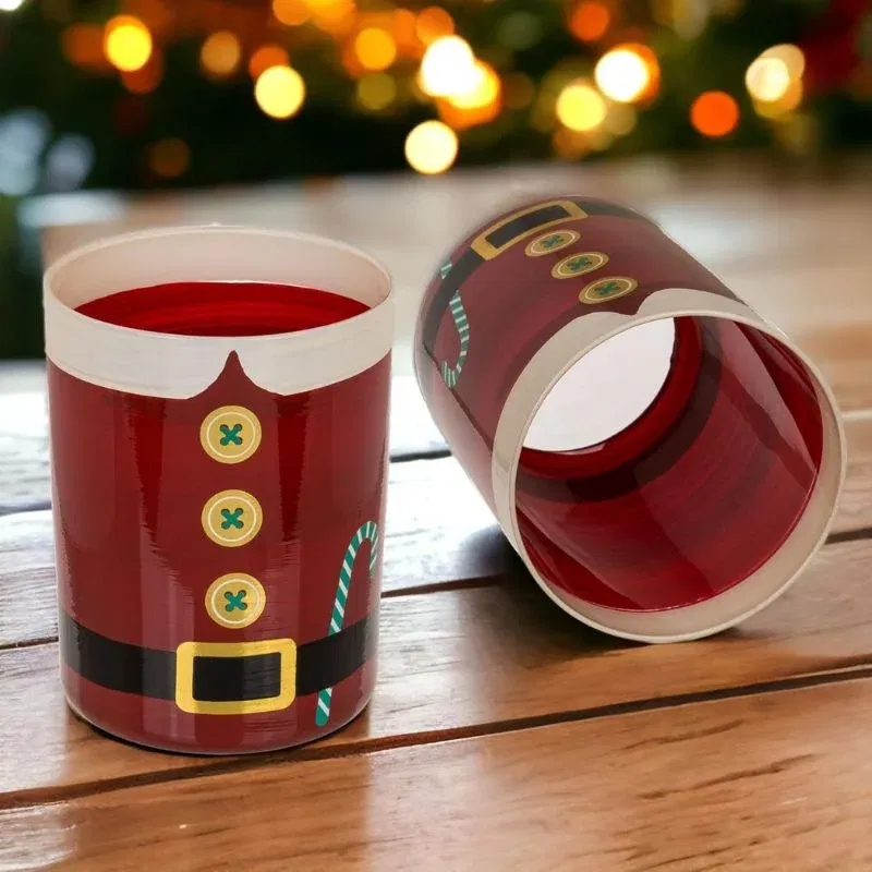 Set 2 Pahare whiskey costumul lui Mos Craciun [2]