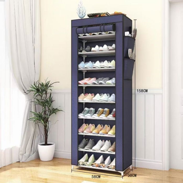 Pantofar textil 9 rafturi cu husa si fermoar [4]