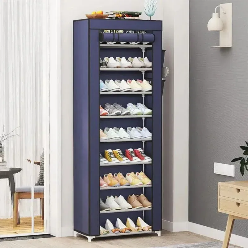 Pantofar textil 9 rafturi cu husa si fermoar [1]