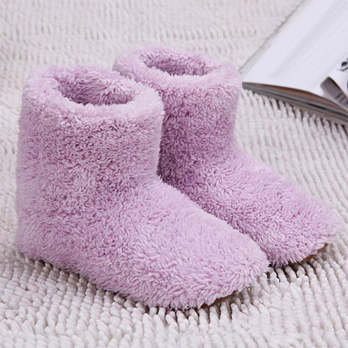 Papuci de casa inalti, Gadget cu incalzire prin USB, roz, DAMA [4]