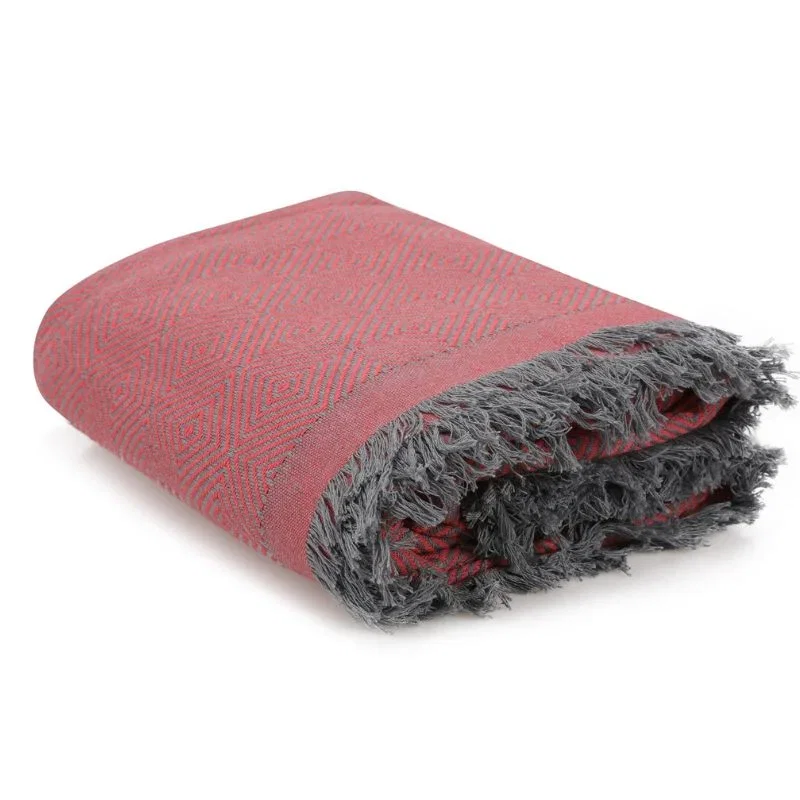 Patura bumbac Elite - Rosu vermillion, 175x230 cm [4]