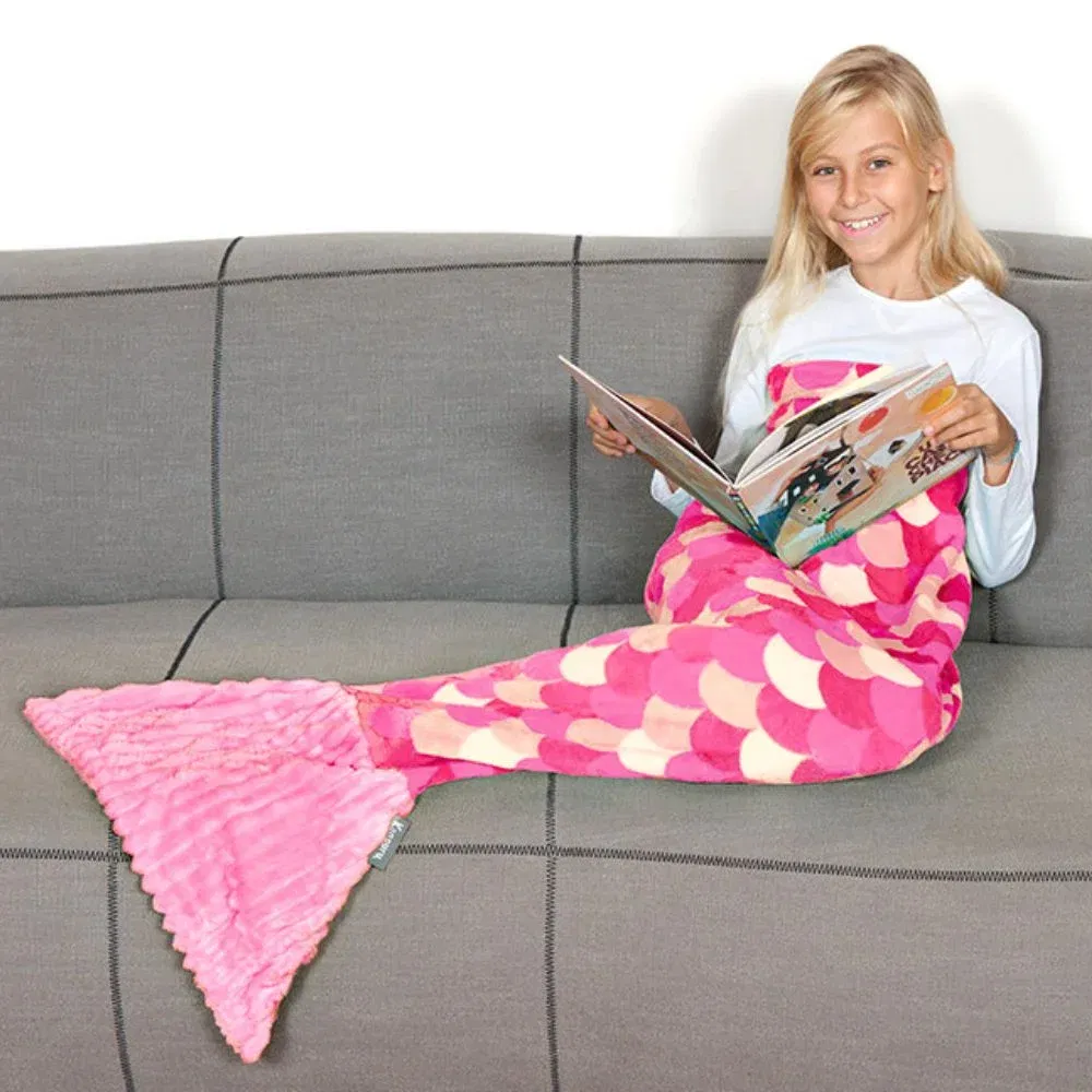 Patura coada de sirena pentru copii, Micuta Ariel, Lilla, 240g/mp [1]