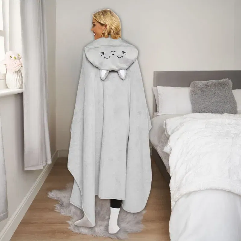 Patura Confortabila cu Gluga si Maneci Pisicuta [2]